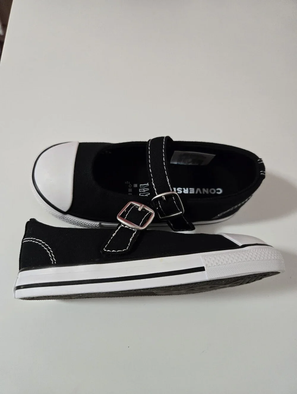 Converse Black Mary Jane Toddler Girl Shoes Brand New - Size 8C